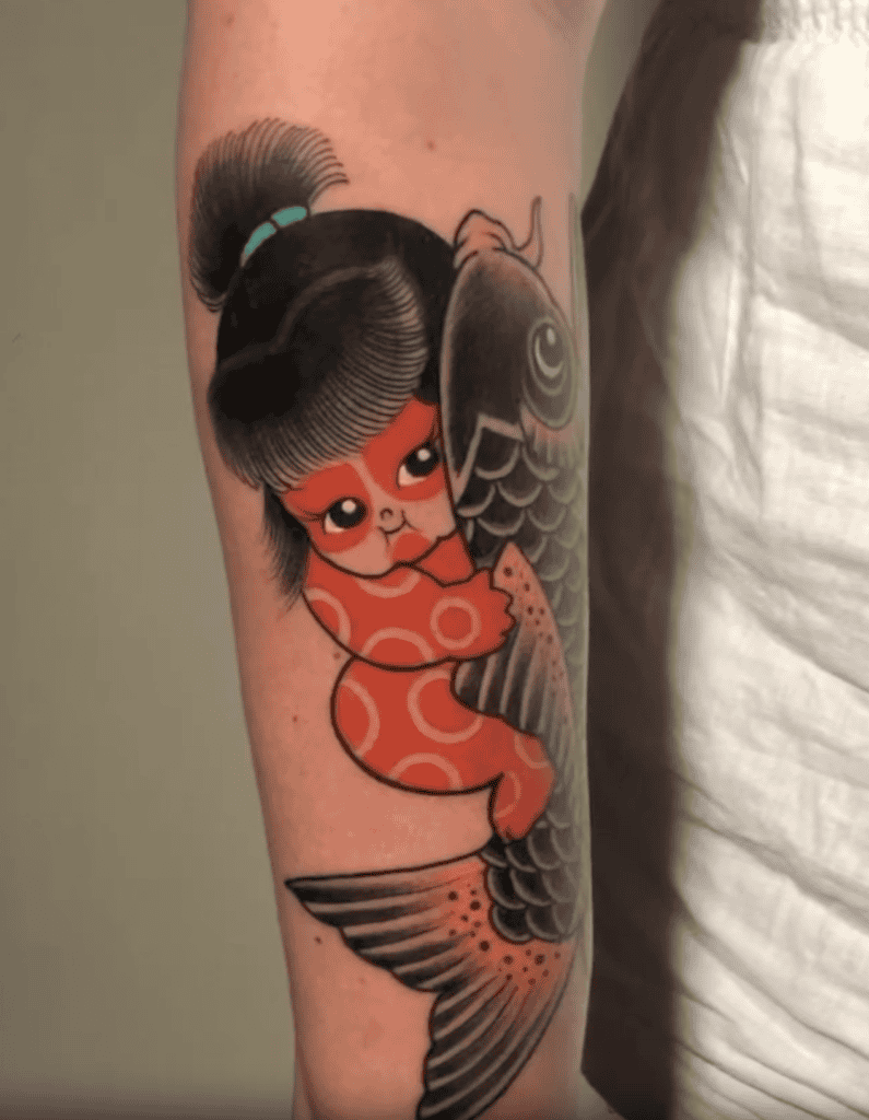 Kintarō Cute Japanese Mythology Tattoo