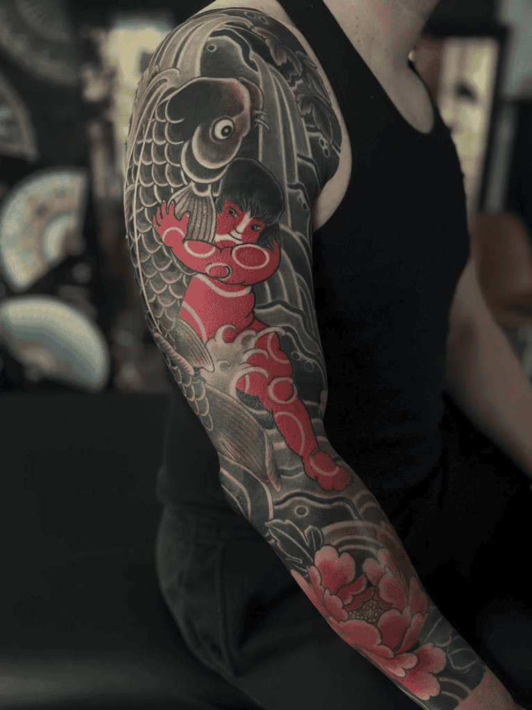 Kintarō Fish Japanese Mythology Tattoo
