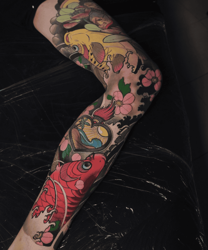 Koi Pair Irezumi Tattoo