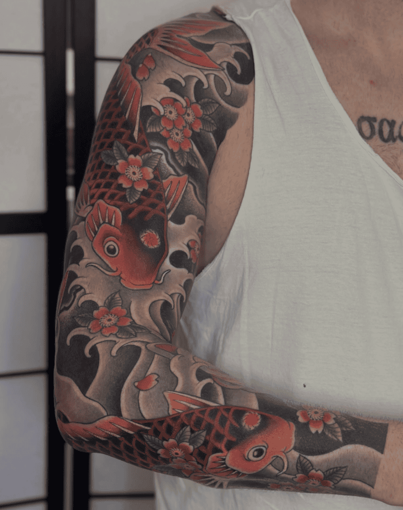 Koi Swim Irezumi Tattoo