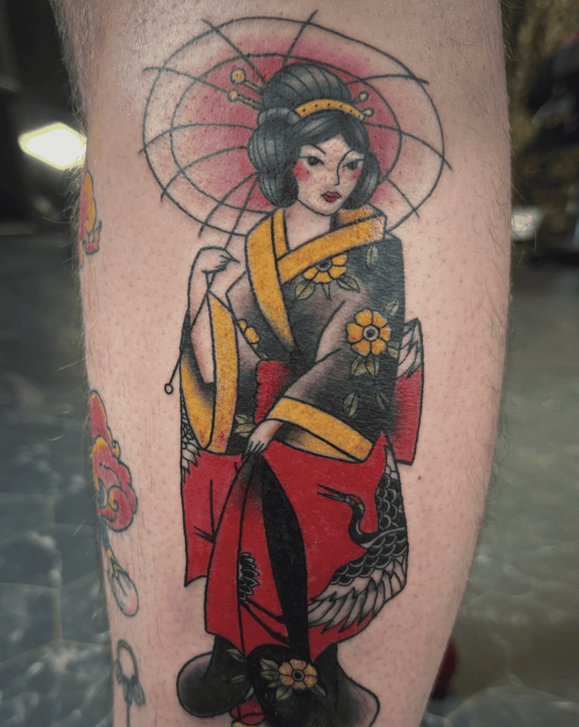 Konohanasakuya-hime Umbrella Japanese Mythology Tattoo