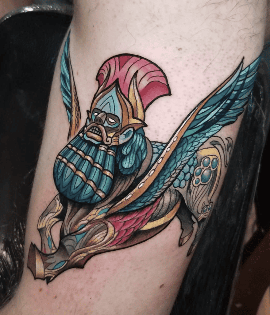 Lamassu Mesopotamian Mythology Tattoo