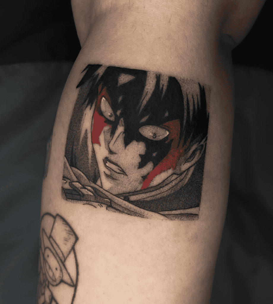 Levi Ackerman Blood Attack on Titan Tattoo