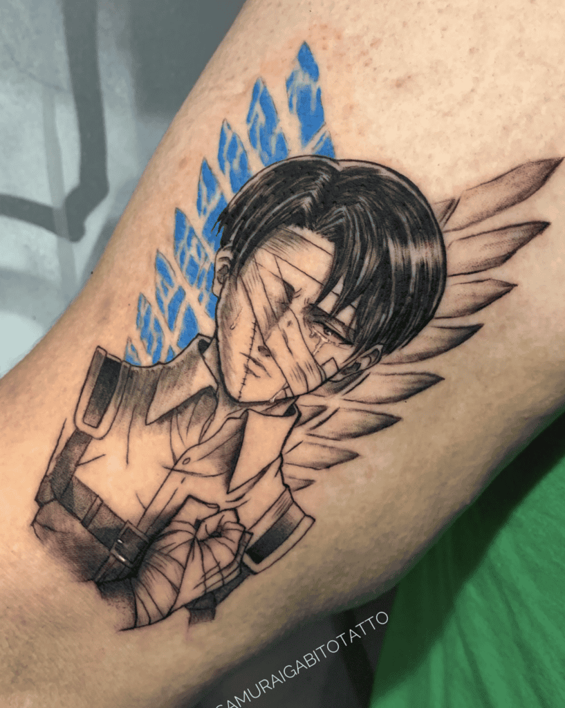 Levi Ackerman Dedicate Attack on Titan Tattoo