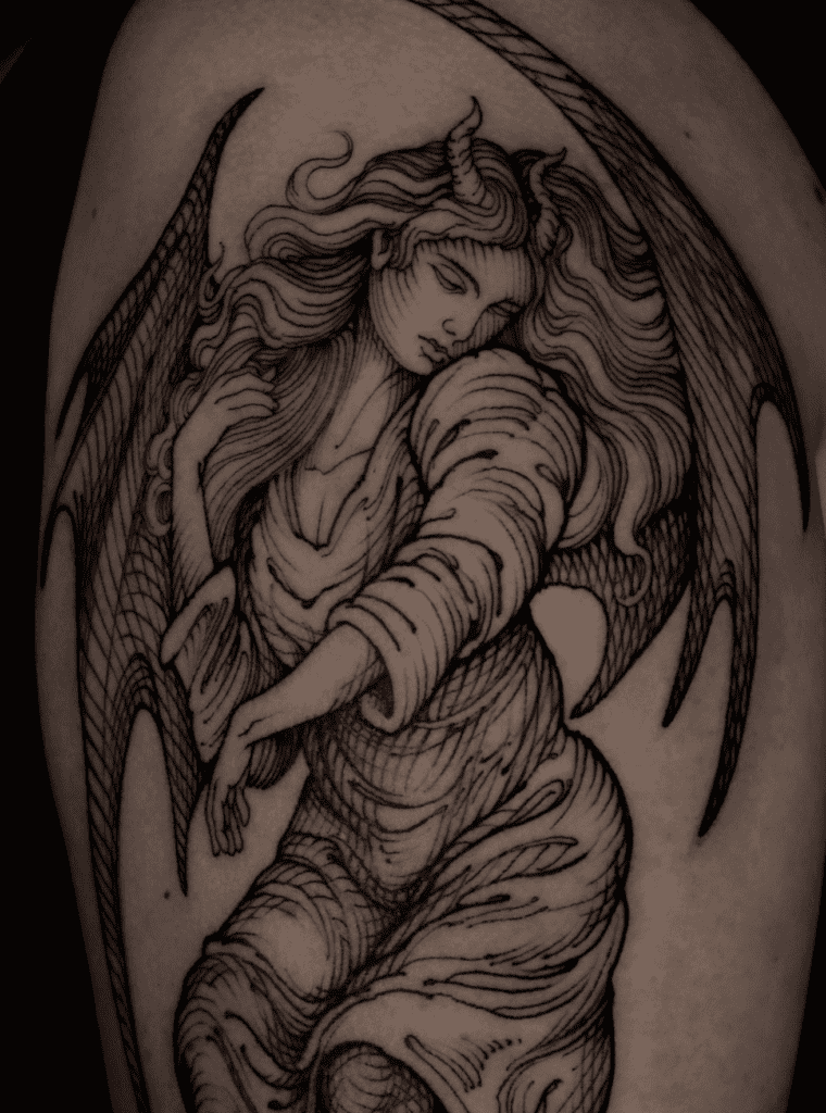 Lilith Demon Mesopotamian Mythology Tattoo