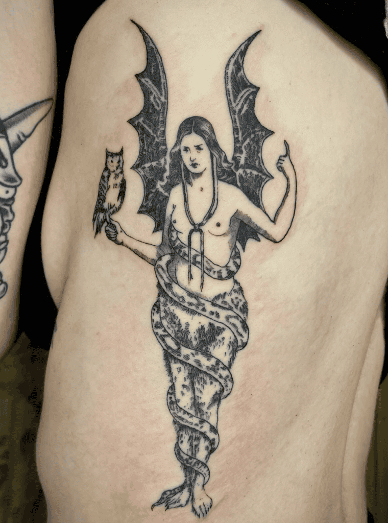 Lilith Mesopotamian Mythology Tattoo
