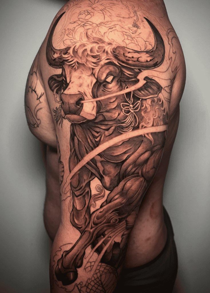 Lunar Zodiac Ox Tattoo