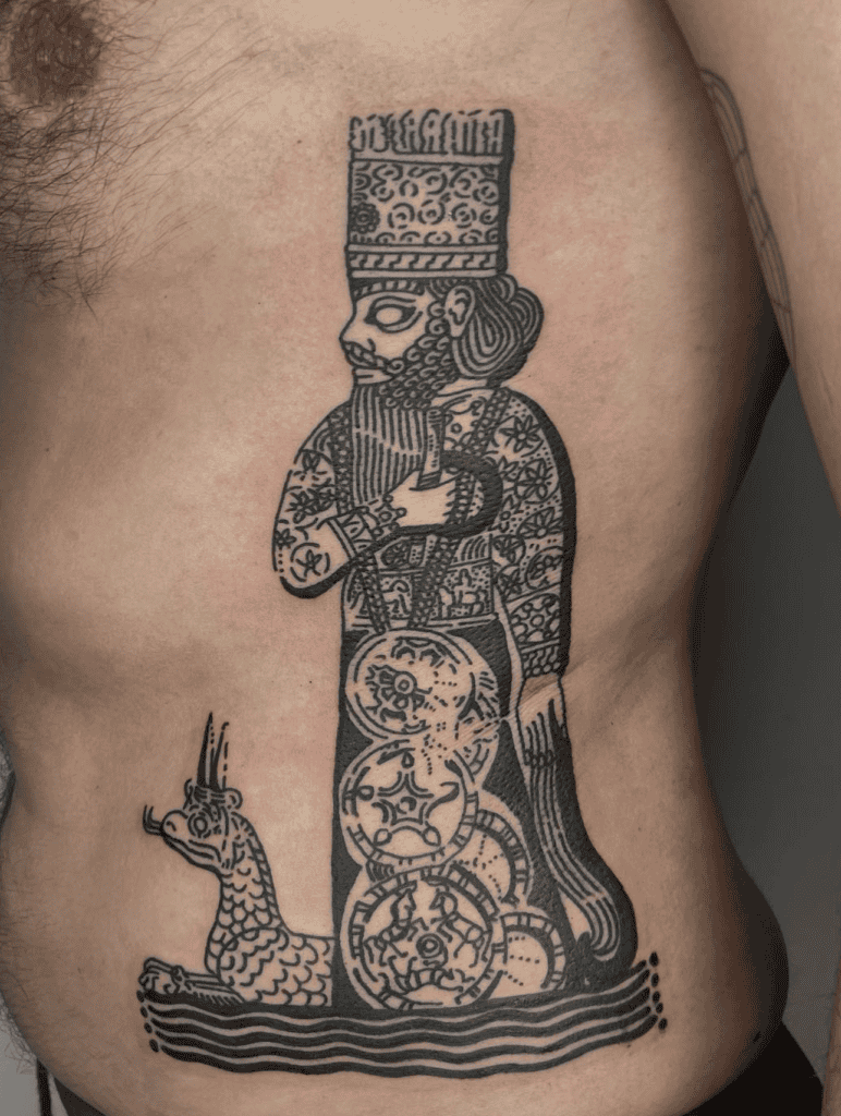 Marduk Mesopotamian Mythology Tattoo