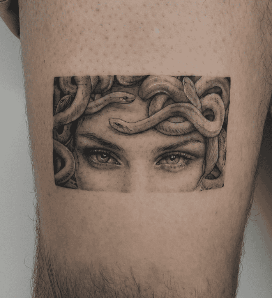 Medusa Frame Snake Tattoo