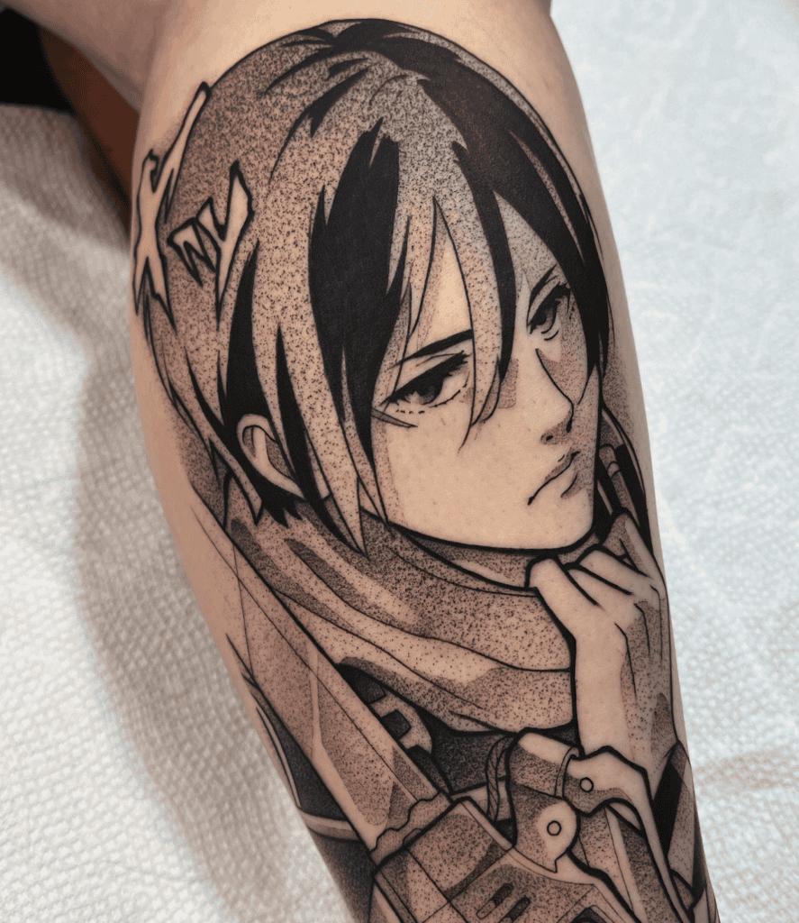 Mikasa Ackerman Action Attack on Titan Tattoo