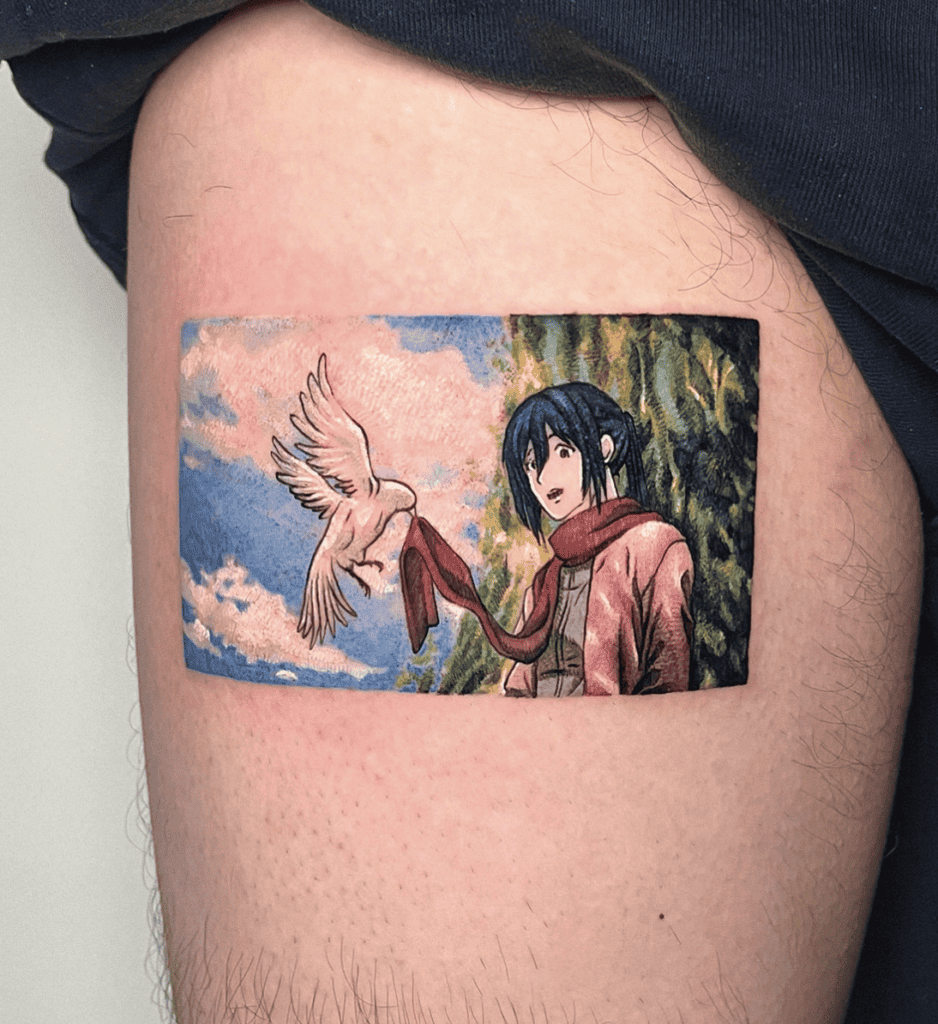 Mikasa Ackerman Bird Attack on Titan Tattoo