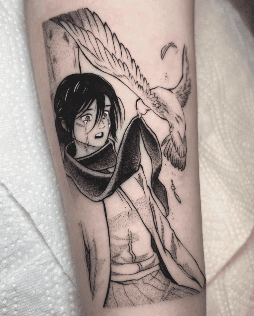 Mikasa Ackerman Ending Attack on Titan Tattoo