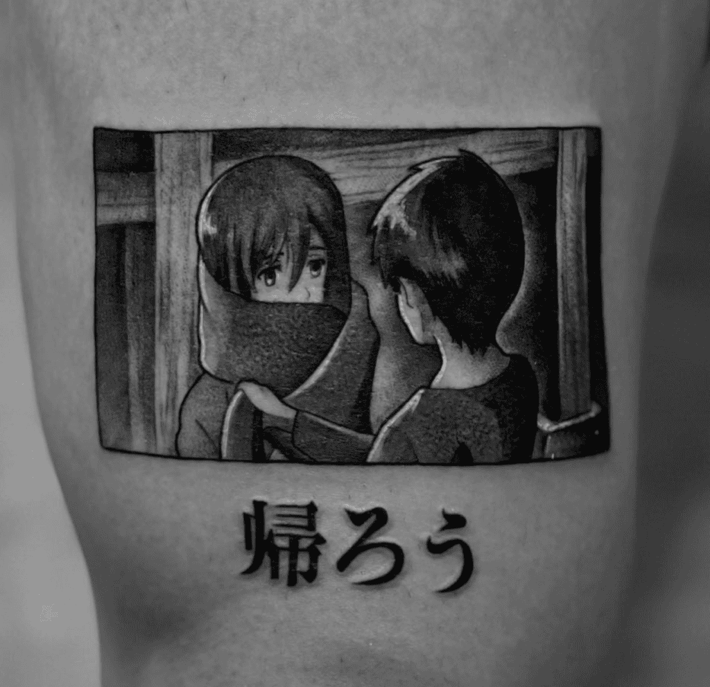 Mikasa Ackerman Frame Attack on Titan Tattoo