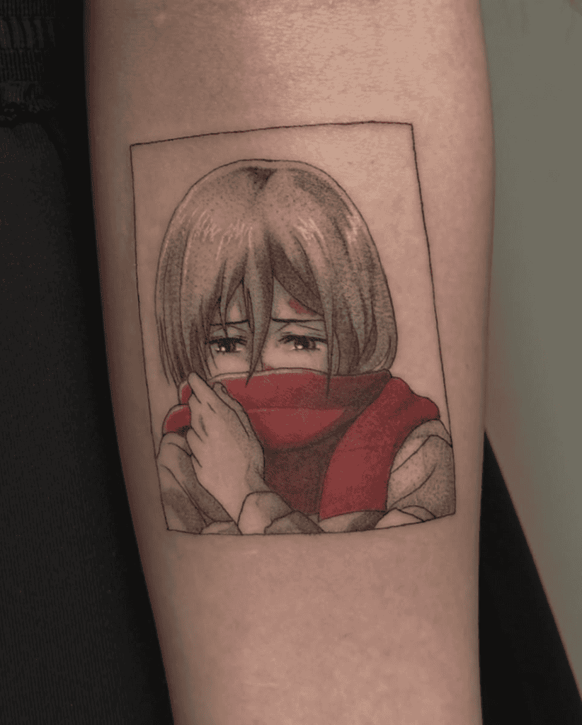 Mikasa Ackerman Sad Attack on Titan Tattoo