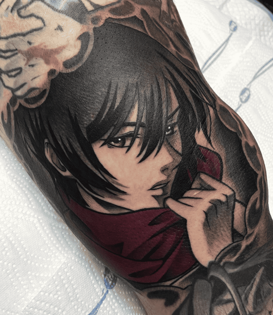 Mikasa Ackerman Scarf Attack on Titan Tattoo