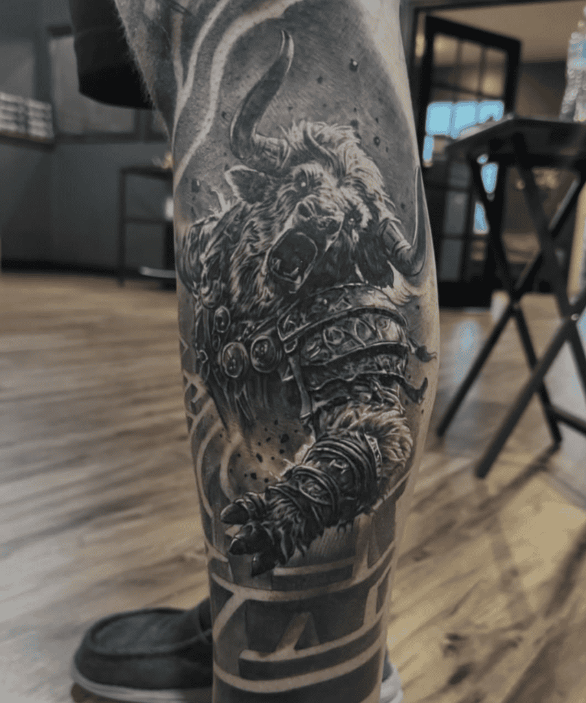Minotaur Labrinth Bovine Tattoo