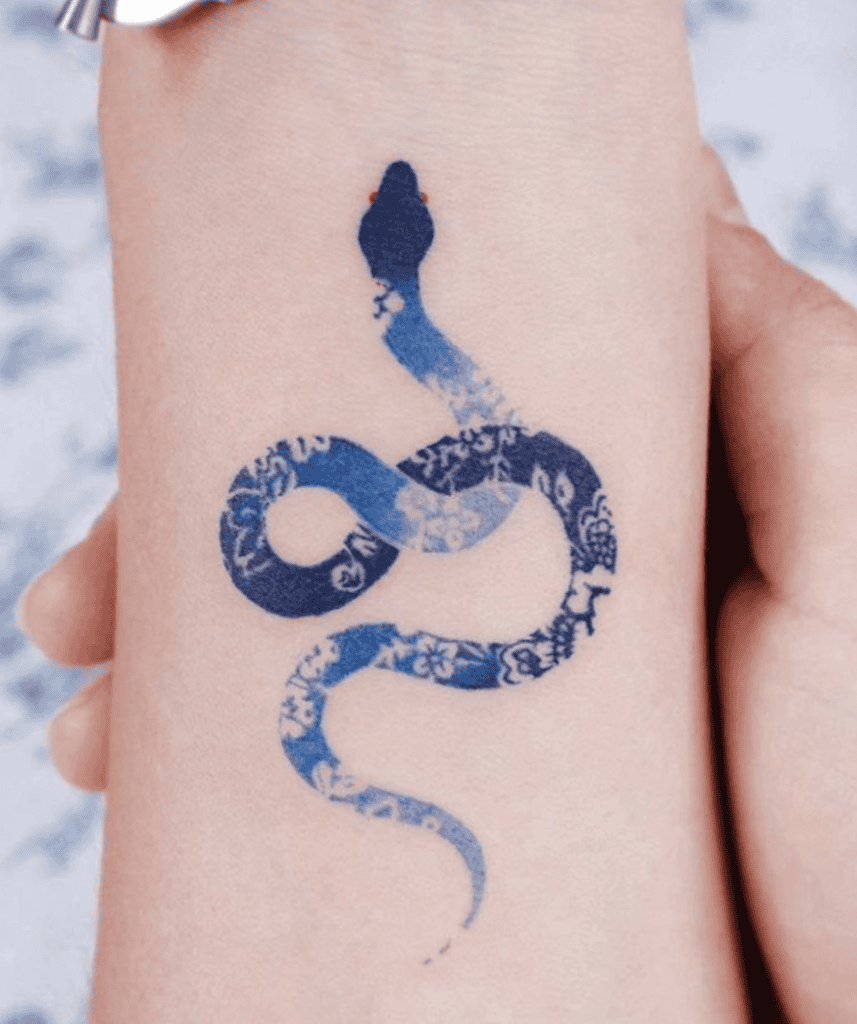 Miscellaneous Blue Snake Tattoo