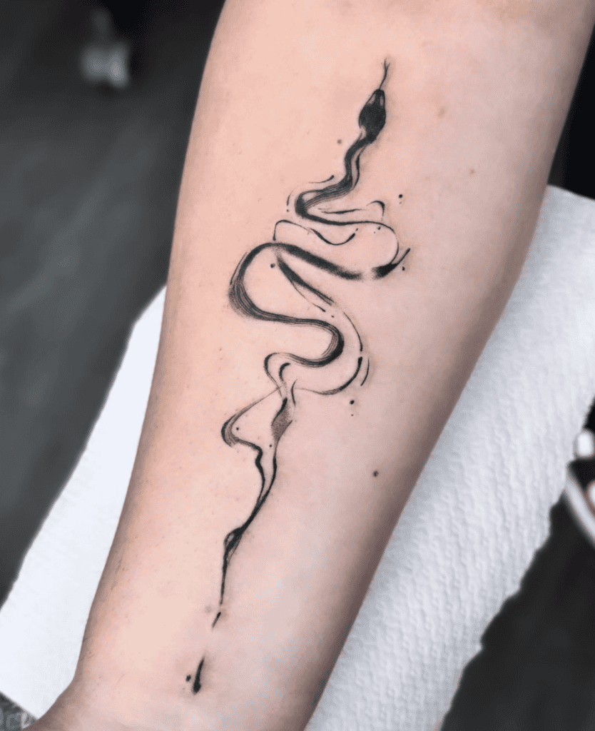 Miscellaneous Brush Snake Tattoo