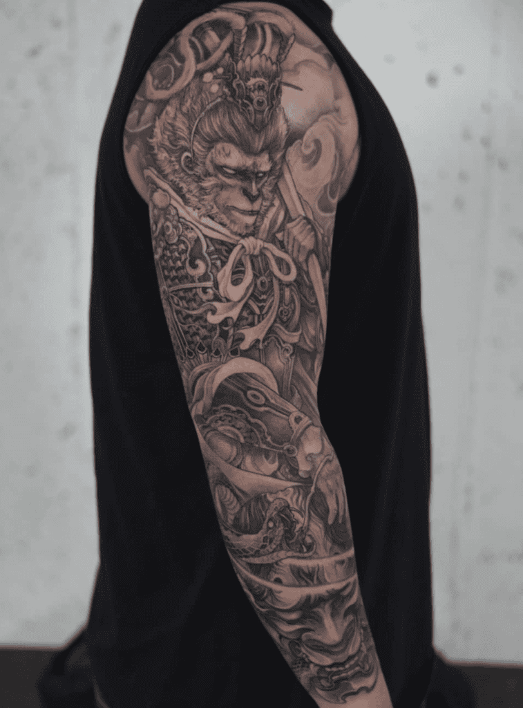 Monkey Sun Wu Kong Irezumi Tattoo