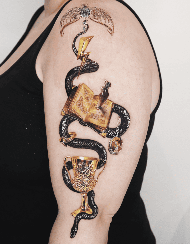 Nagini Book Snake Tattoo