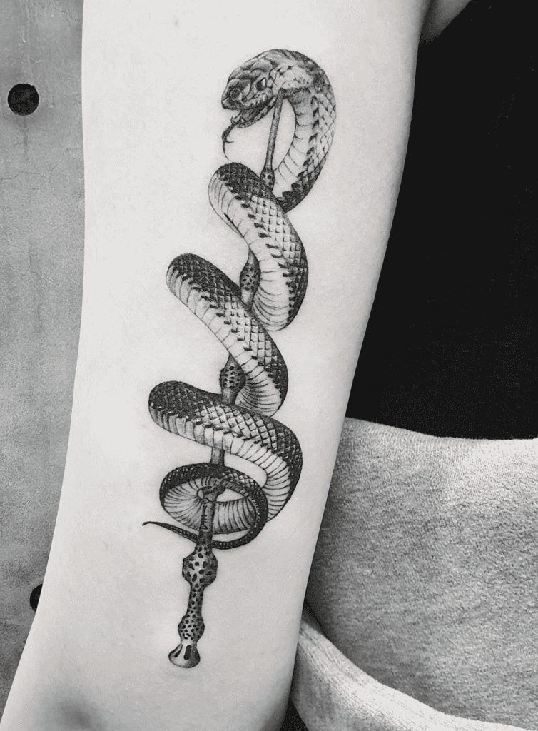 Nagini Wand Snake Tattoo