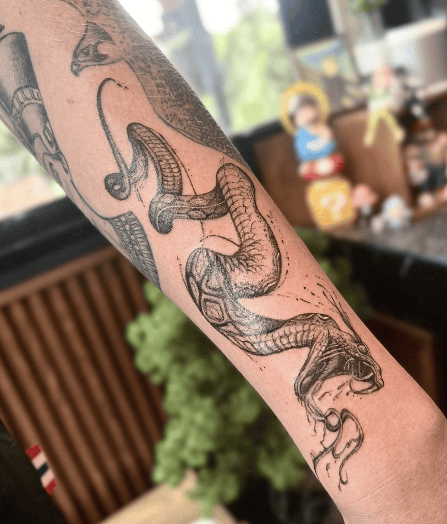 Nehebkau Fierce Snake Tattoo