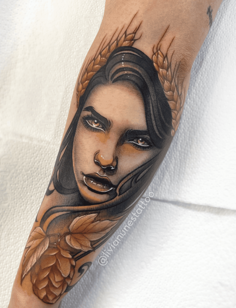 Ninkasi Beer Mesopotamian Mythology Tattoo