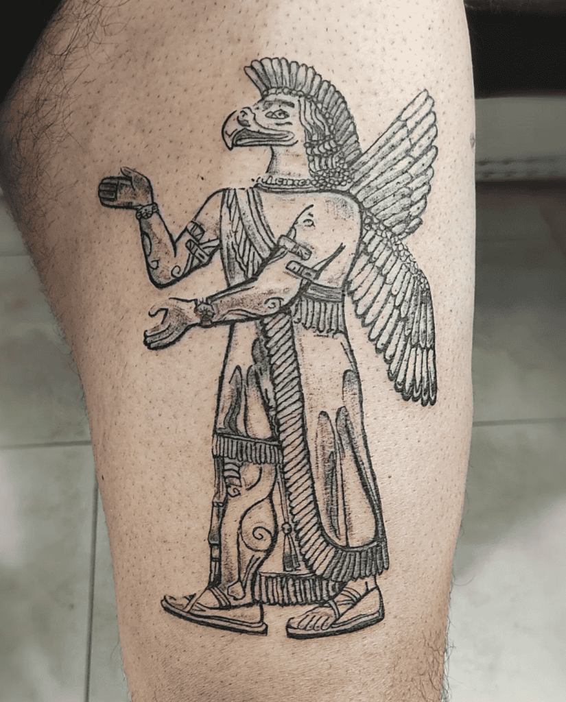 Nisroch Glyph Mesopotamian Mythology Tattoo