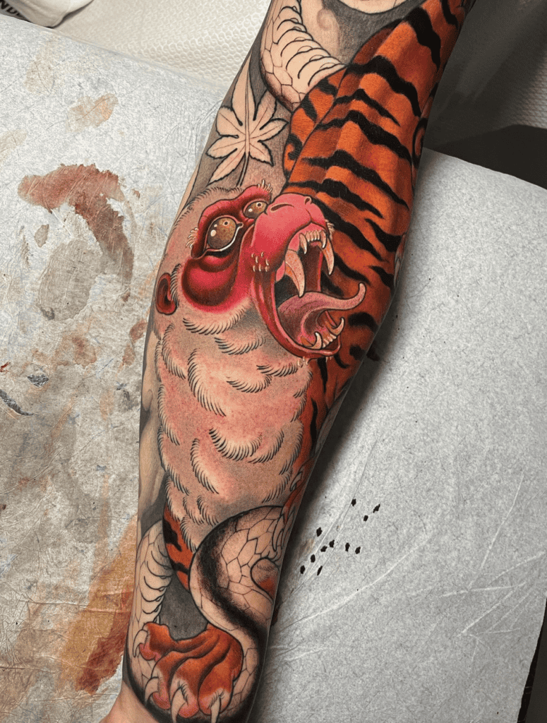 Nue Scream Japanese Mythology Tattoo