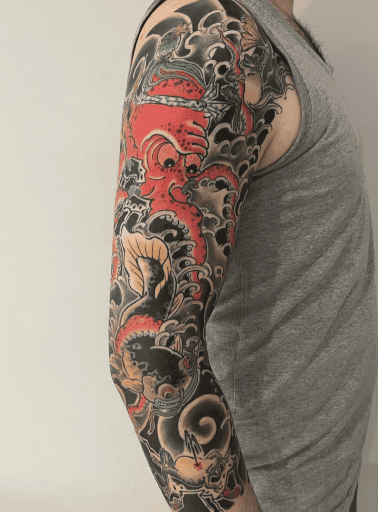 Octopus Japan Irezumi Tattoo