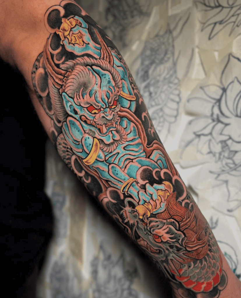 Oni Blue Irezumi Tattoo