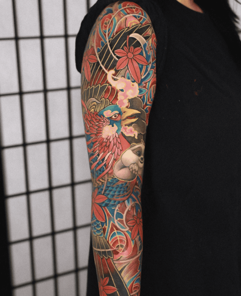 Phoenix Colour Irezumi Tattoo