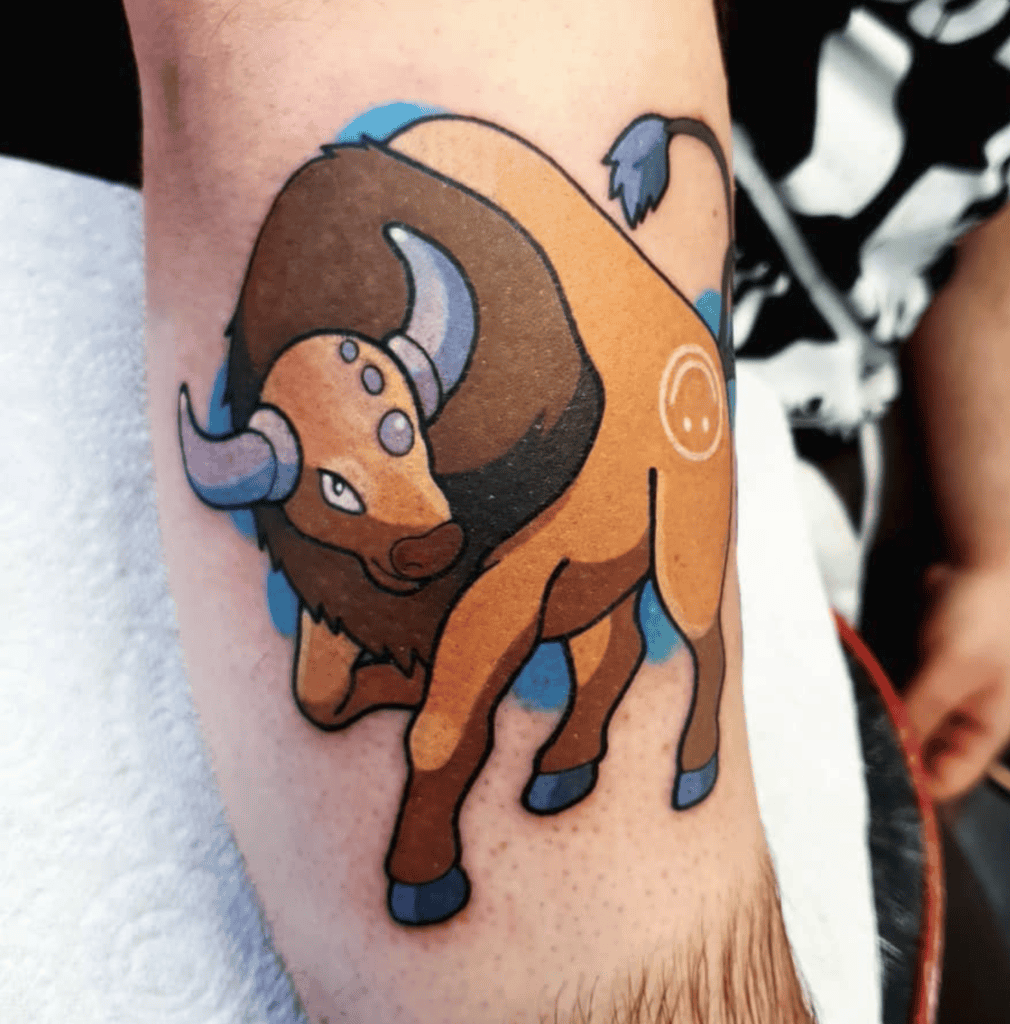 Pokémon Tauros Bovine Tattoos