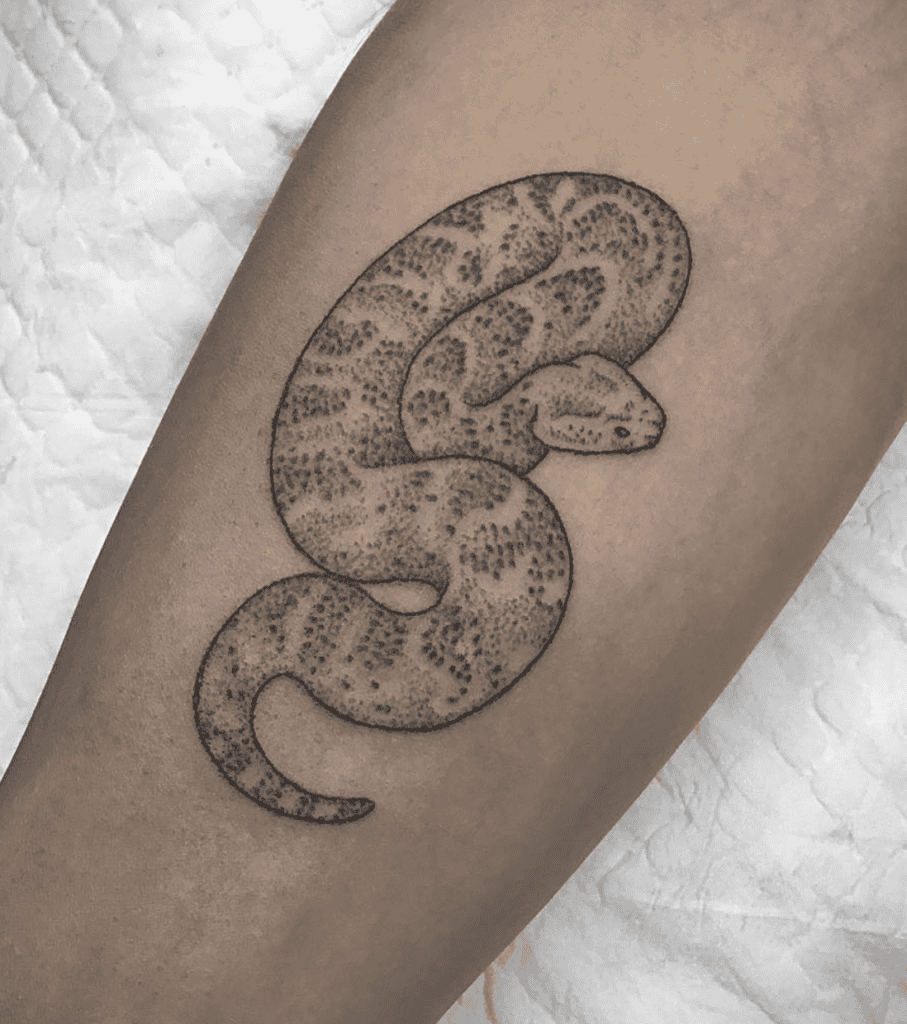 Puff Adder Slither Snake Tattoo
