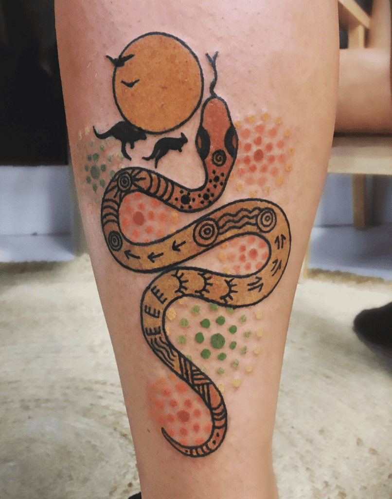 Rainbow Serpent Painting Snake Tattoo