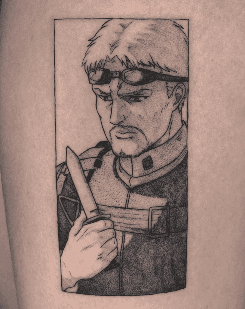 Reiner Braun Blade Attack on Titan Tattoo