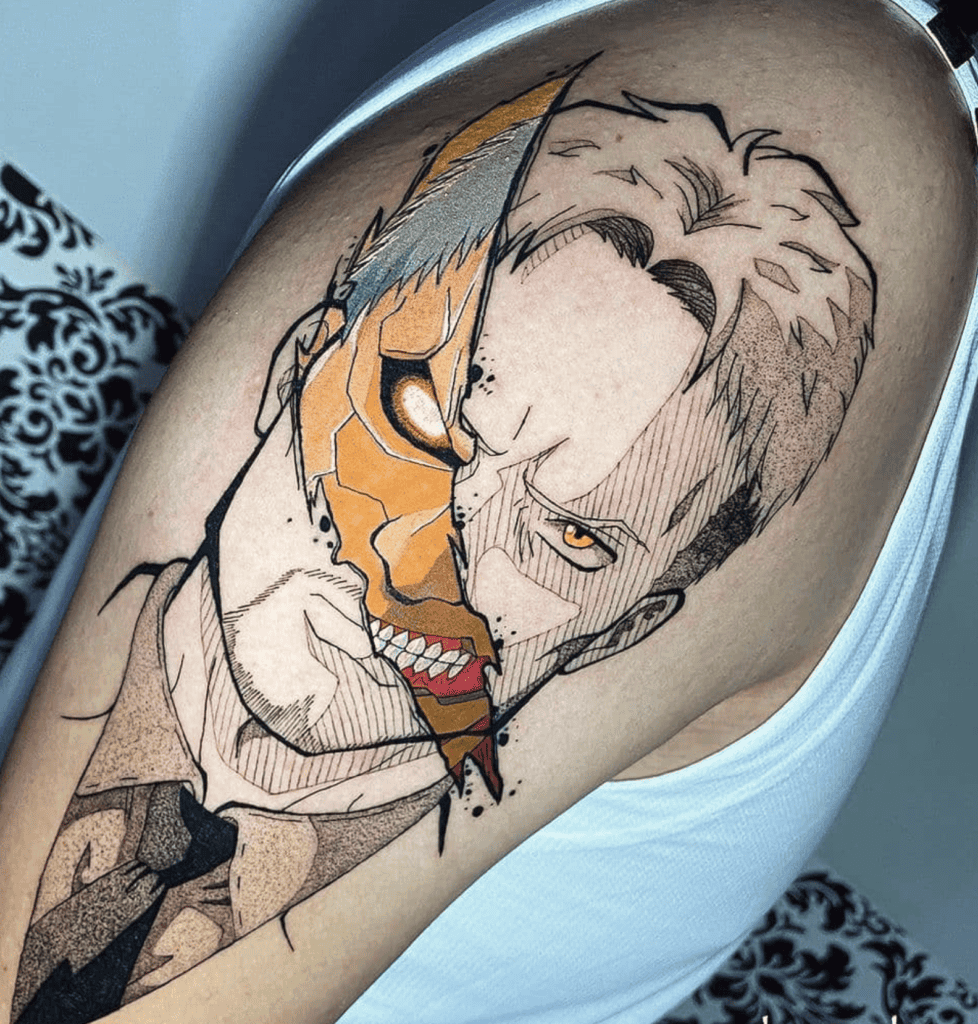 Reiner Braun Half Attack on Titan Tattoo