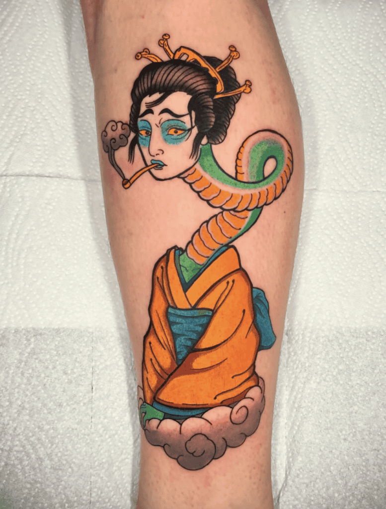 Rokurokubi Japanese Mythology Tattoo