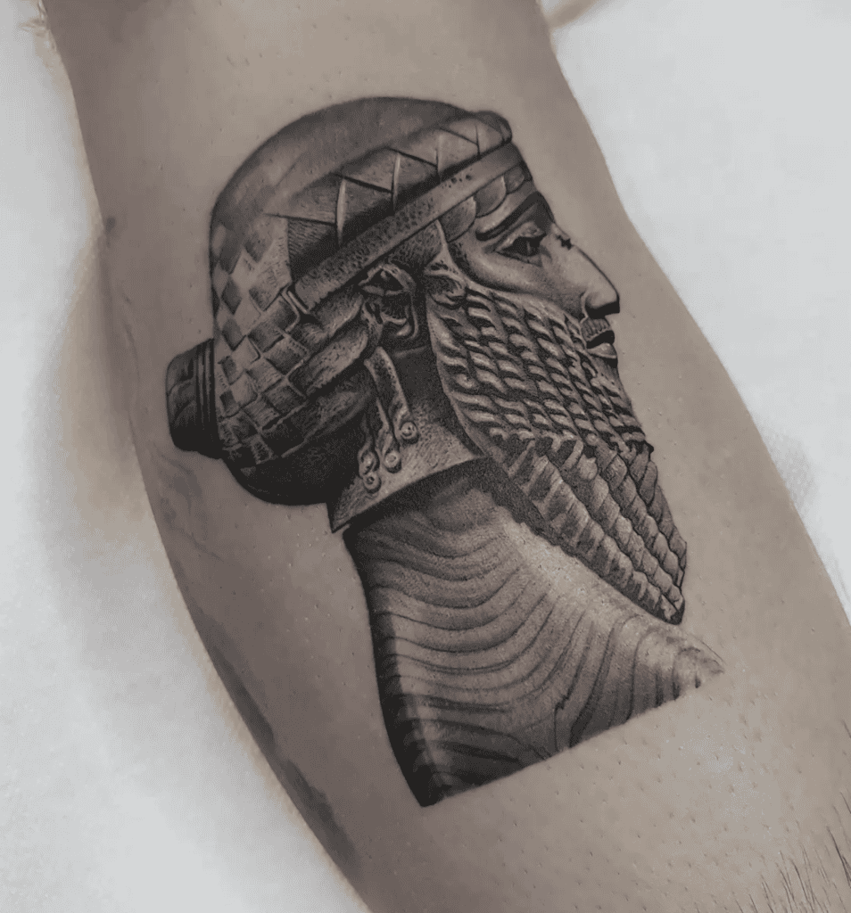 Sargon of Akkad Statue Mesopotamian Mythology Tattoo