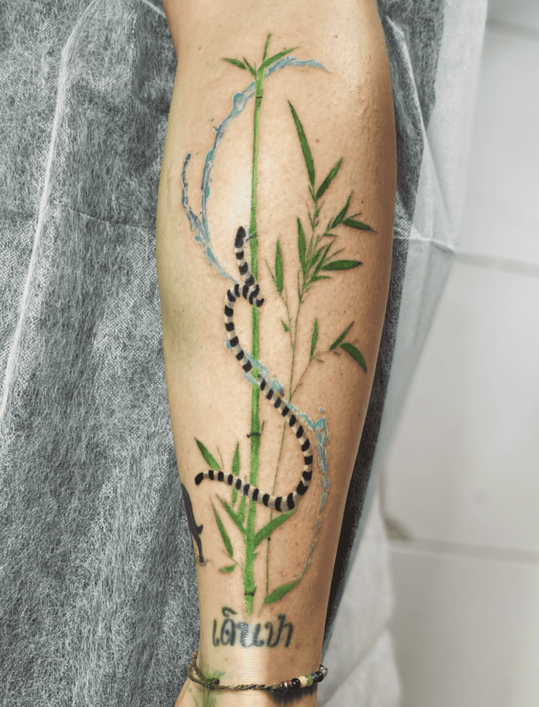 Sea Krait Grass Snake Tattoo
