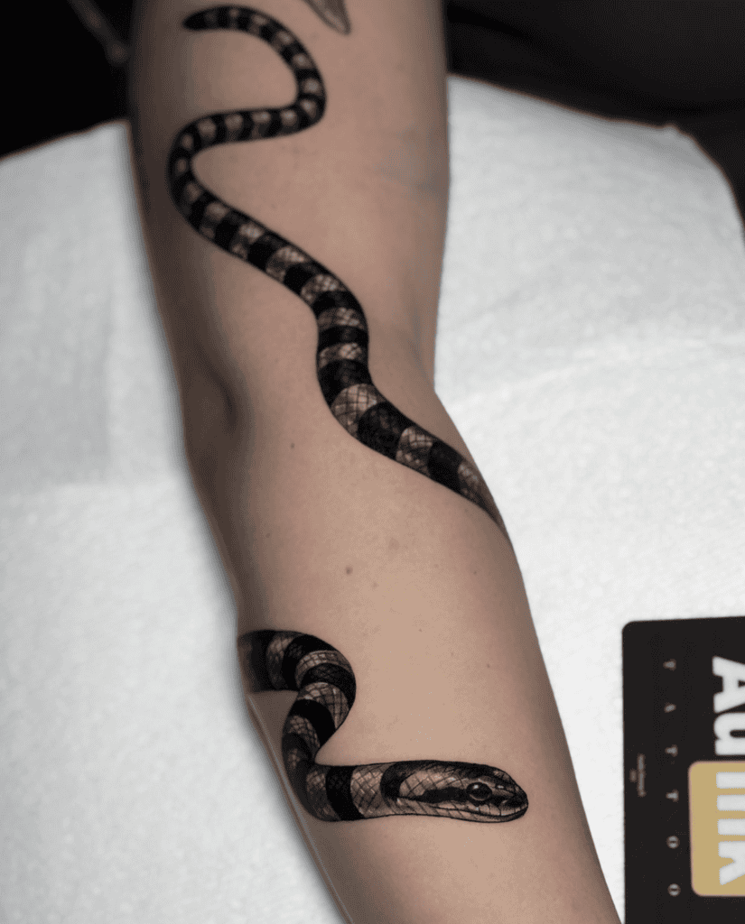 Sea Krait Wrap Snake Tattoo