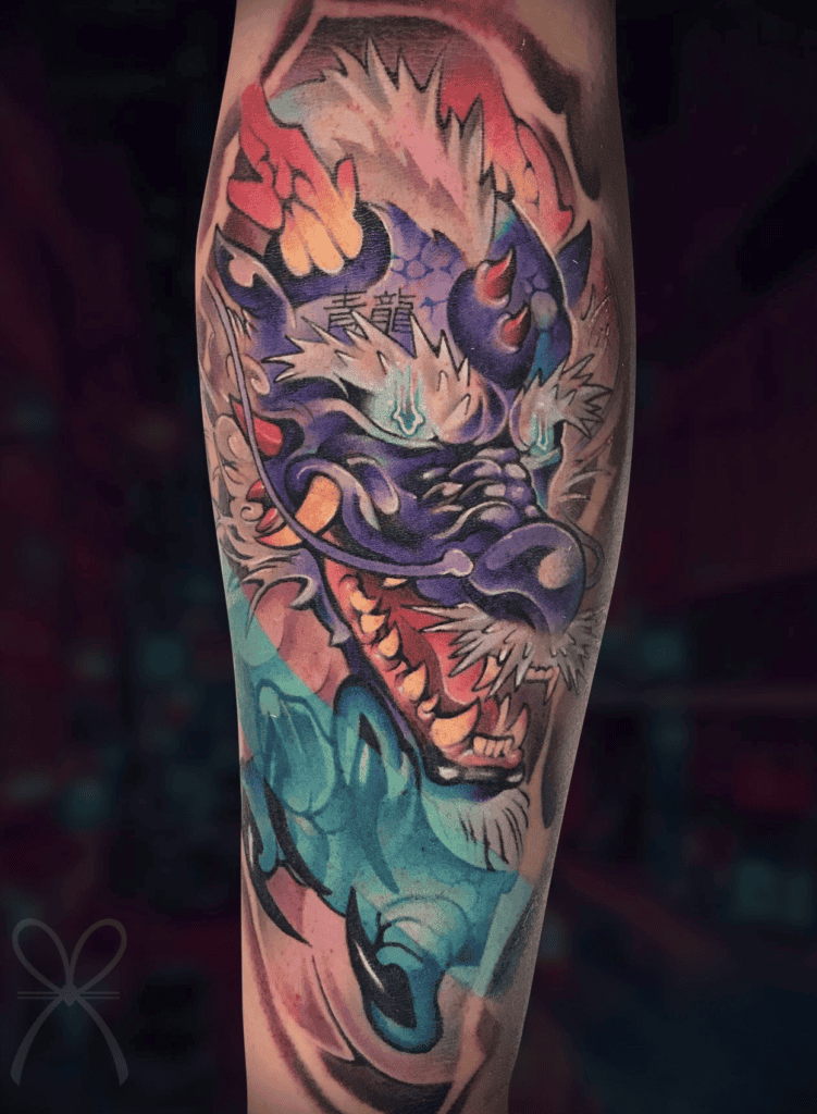 Seiryū Japanese Mythology Tattoo