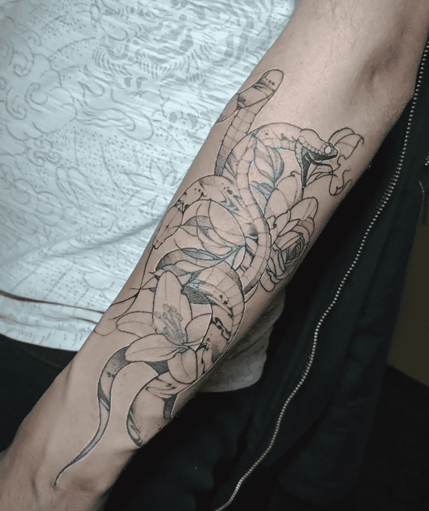 Shesha Snake Tattoo