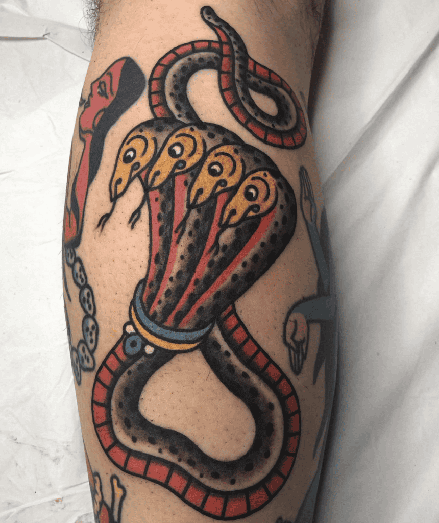 Shesha Trad Snake Tattoo