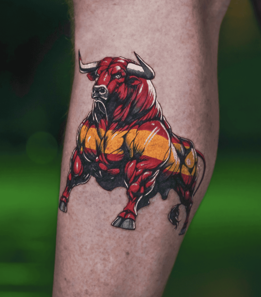 Spanish Fighting Bull Spain Bovine Tattoo