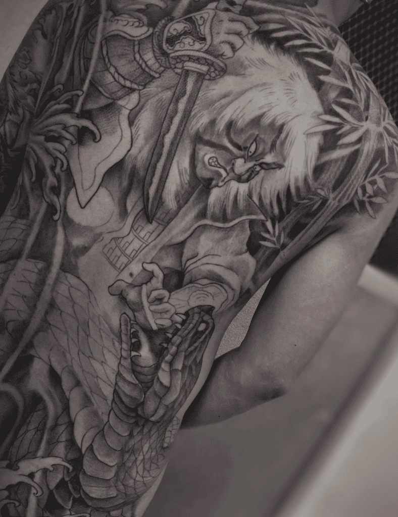 Susanoo-no-Mikoto Back Japanese Mythology Tattoo