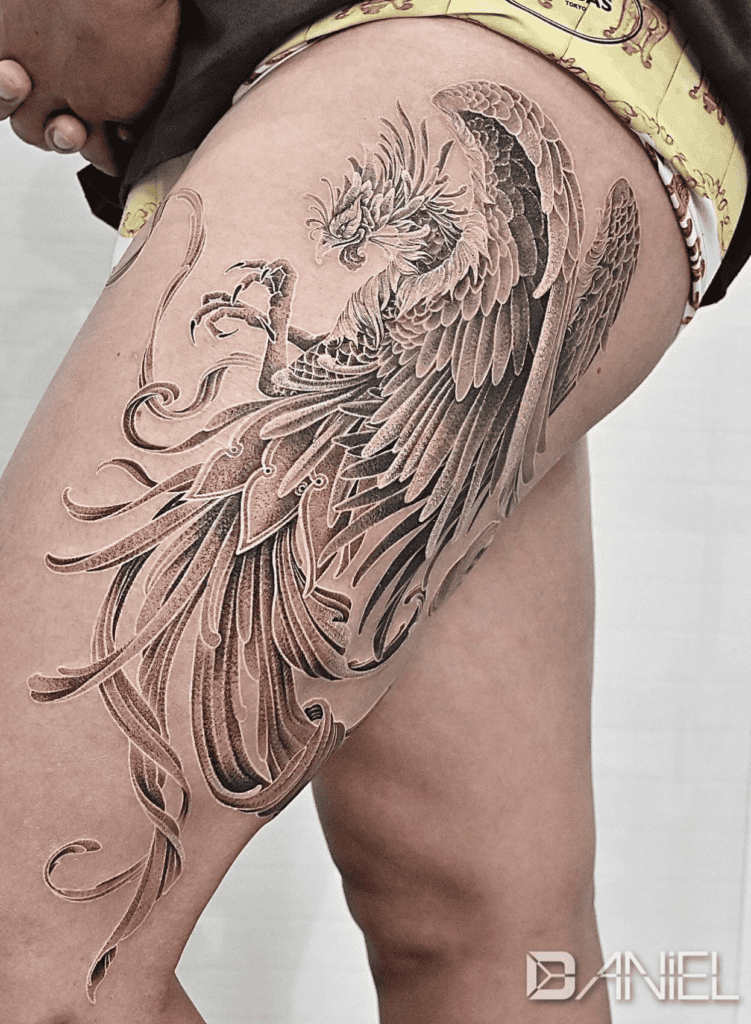 Suzaku White Japanese Mythology Tattoo