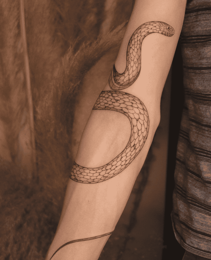 Taipan Snake Tattoo