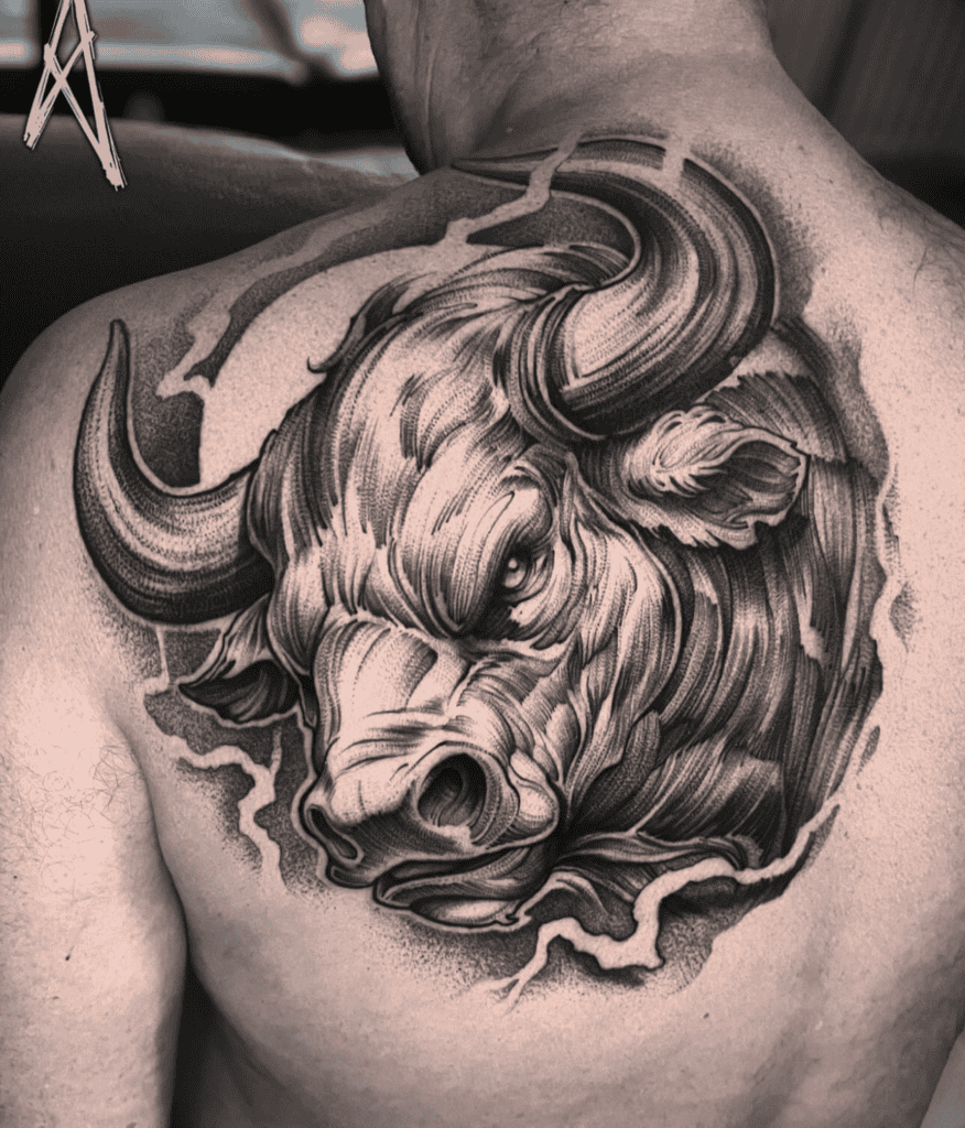 Taurus Fierce Bovine Tattoo