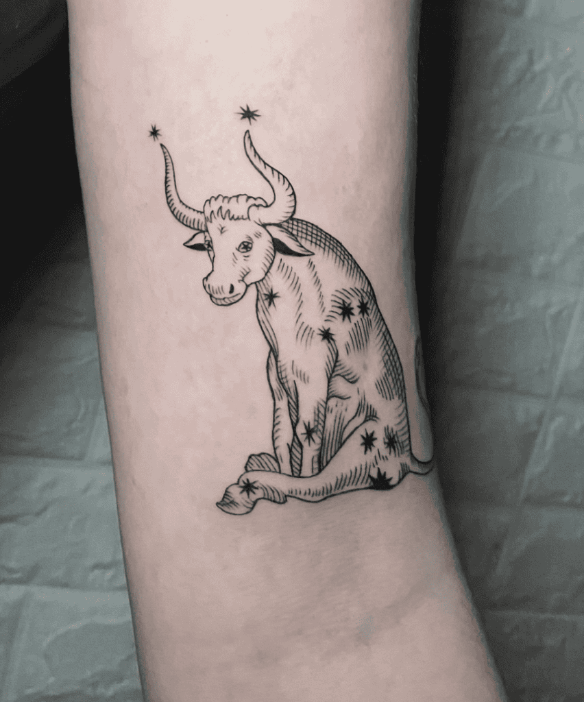 Taurus Stars Bovine Tattoo